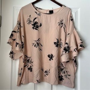 Worthington Light Pink Floral Blouse -2X